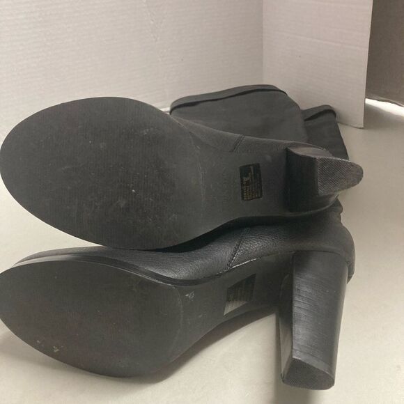 COLLIN STUART Women’s Pull On Leather Knee High Boots Size 8.5 B - Picture 7 of 8